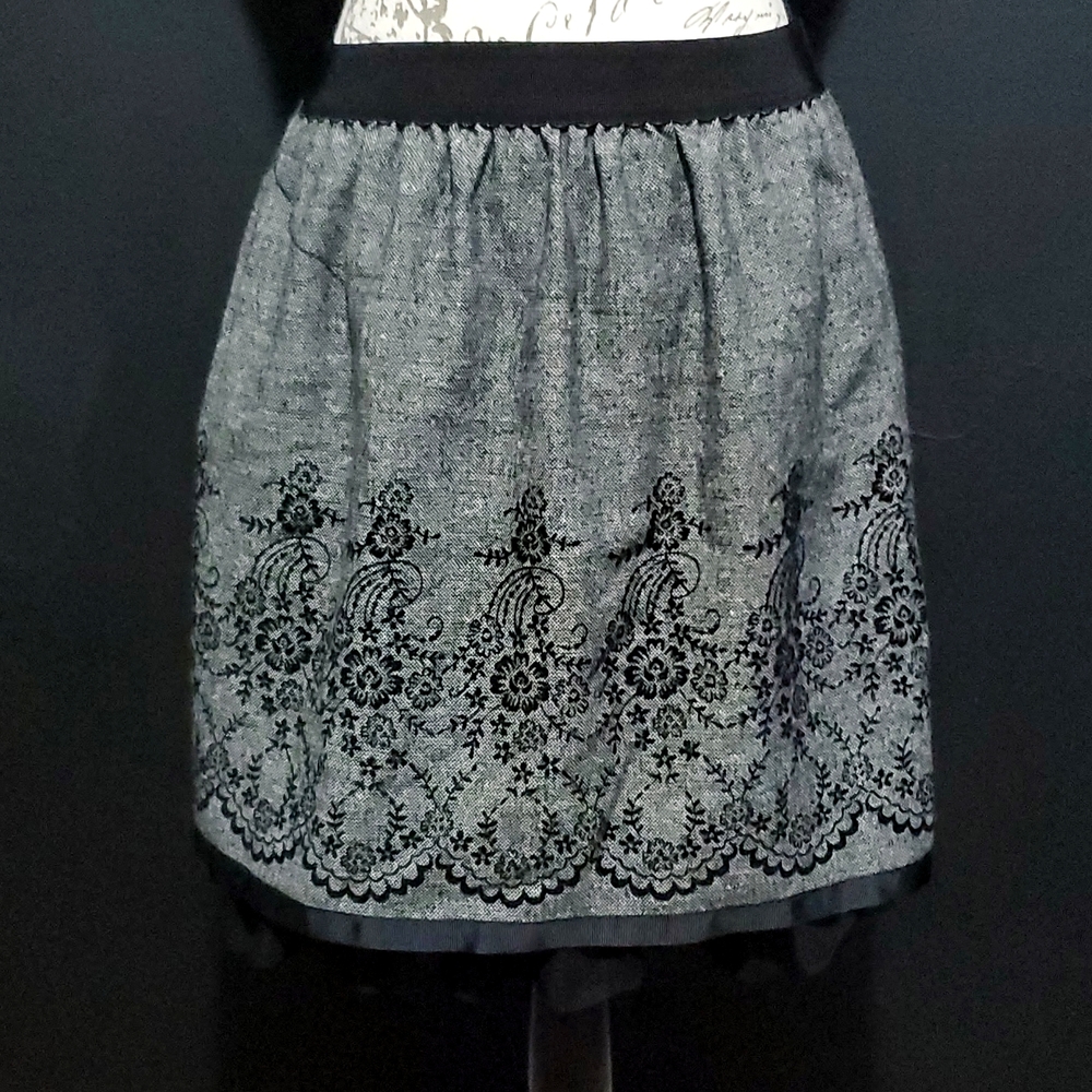 Black and Gray Skirt